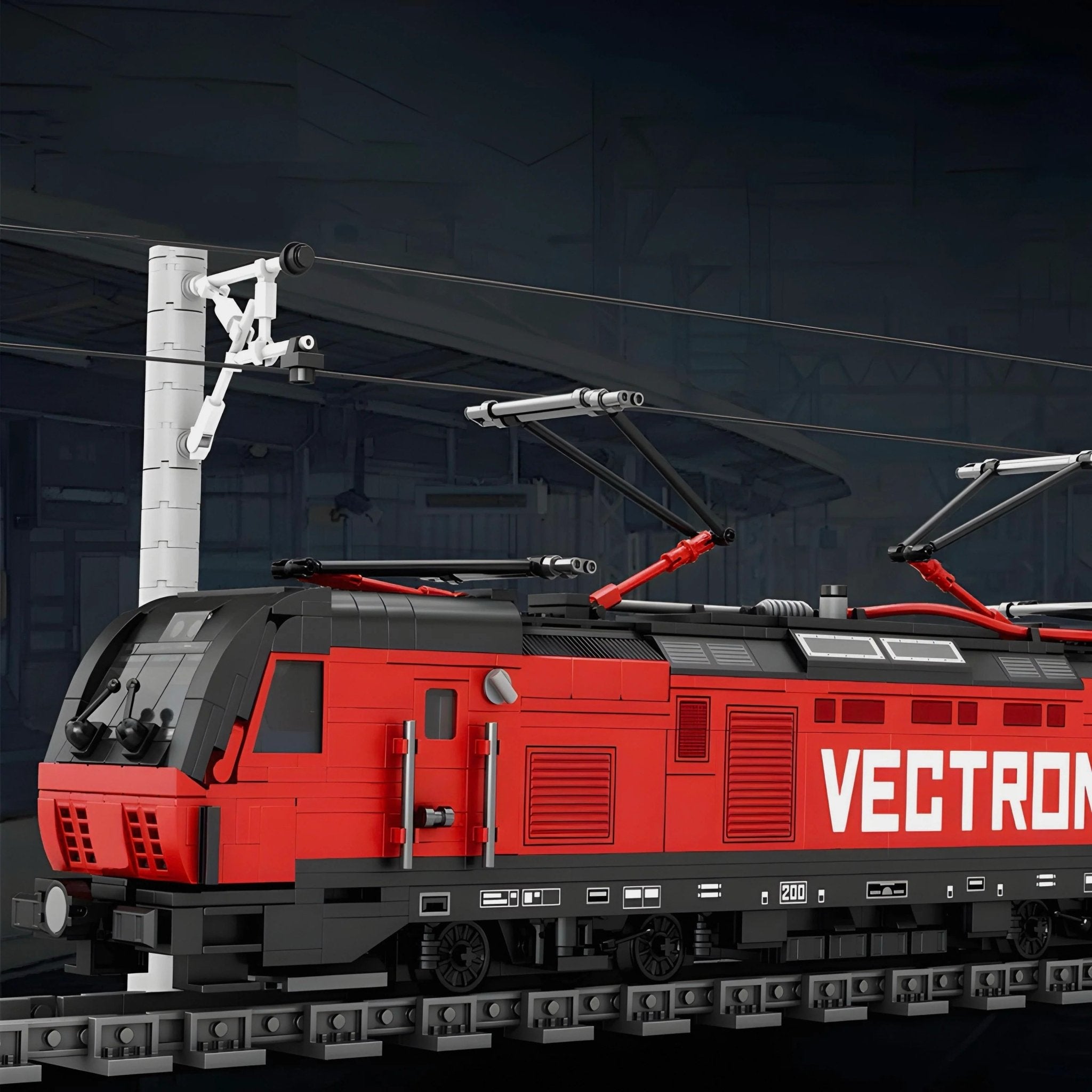 Brick MOC Vectron Electric Locomotive | 1888pcs - Brick Car Merchant