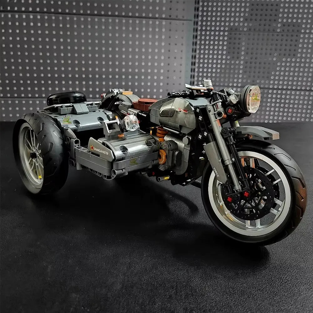 Brick MOC Vintage Sidecar | 808pcs - Brick Car Merchant