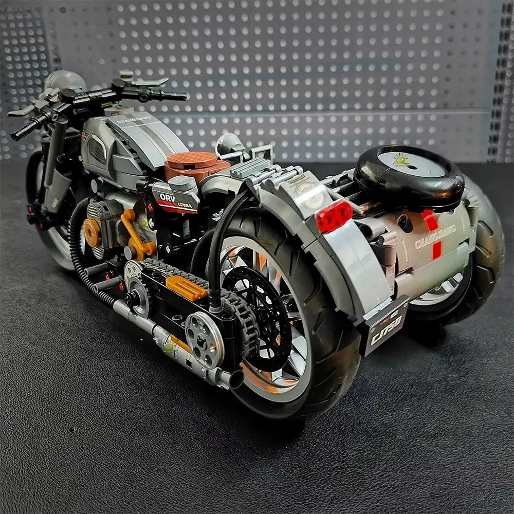 Brick MOC Vintage Sidecar | 808pcs - Brick Car Merchant