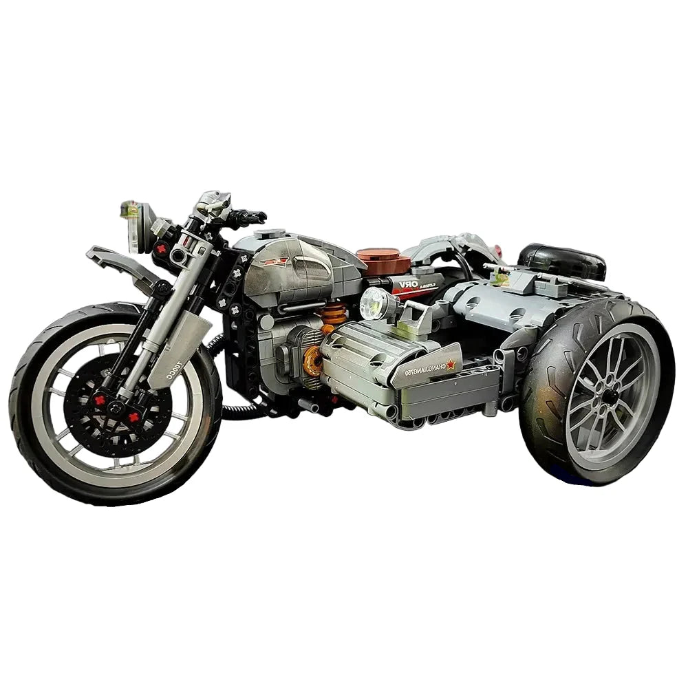 Brick MOC Vintage Sidecar | 808pcs - Brick Car Merchant