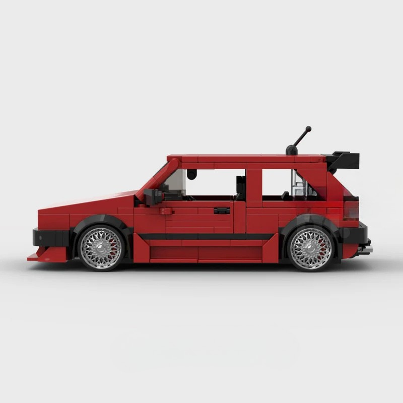 Brick MOC Volkswagen Golf MK2 GTI - Brick Car Merchant