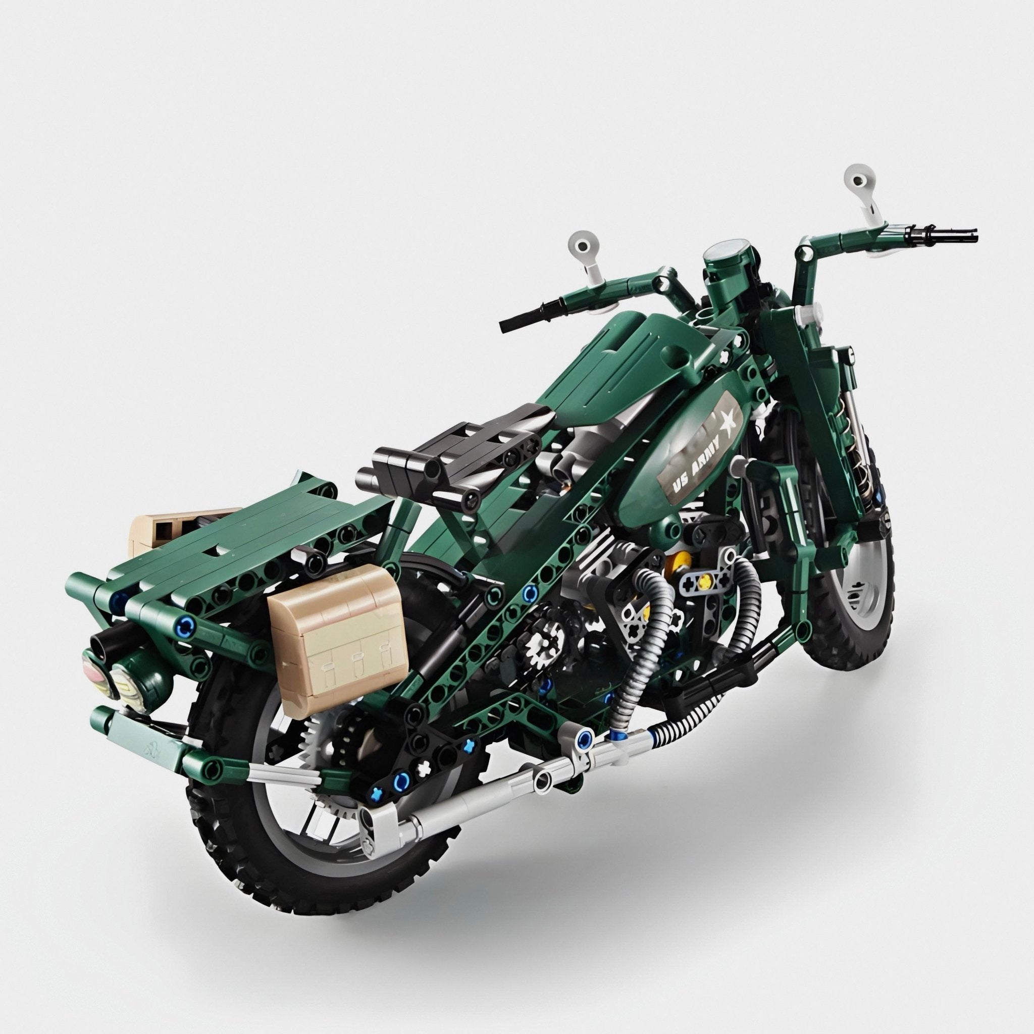 Brick MOC WWII Military Motorcycle | 550pcs - Brick Car Merchant