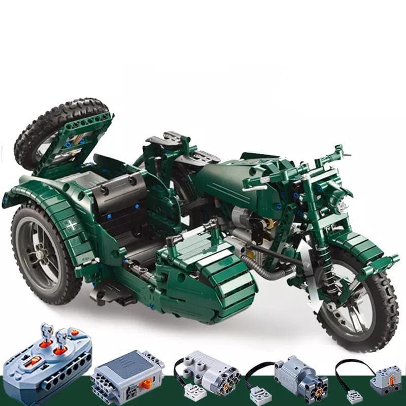 Brick MOC WWII Military Motorcycle | 629pcs - Brick Car Merchant