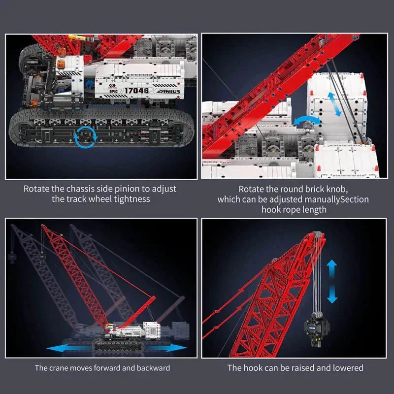 Brick MOC Wacker 16000 Crawler Crane Advanced | 4494pcs - Brick Car Merchant