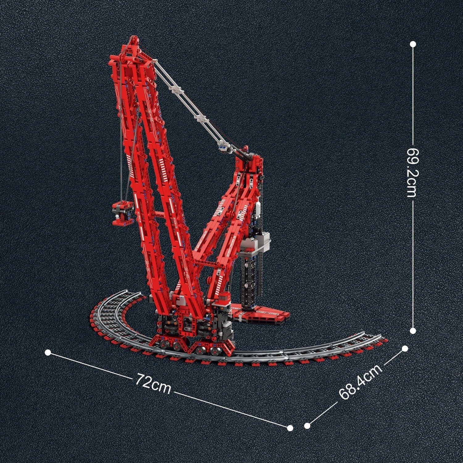 Brick MOC World's Most Powerful Land Crane | 1195pcs - Brick Car Merchant