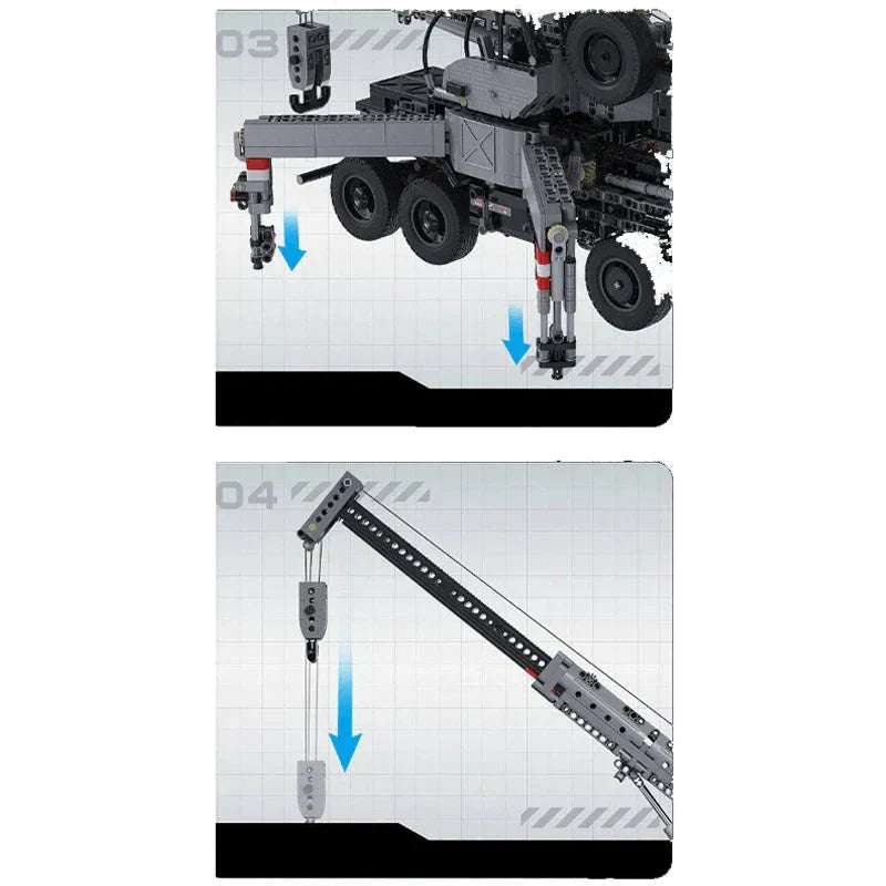 LEGO MOC Armored Military Crane Truck | 2685pcs - Brick Car Merchant