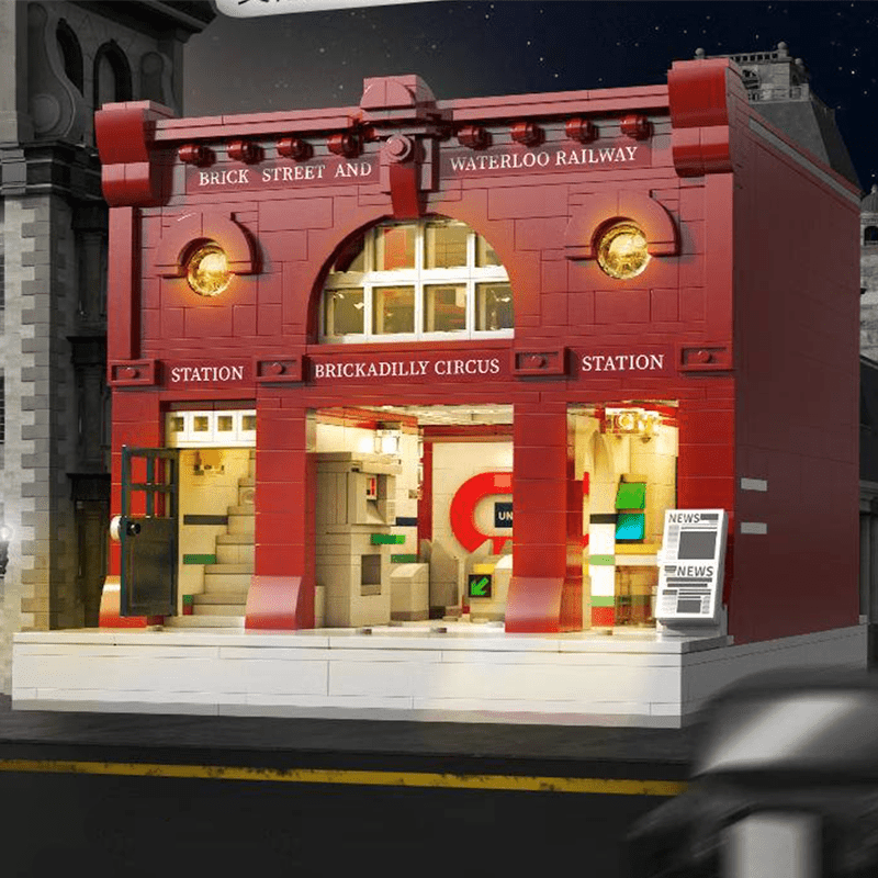 Brick MOC Brickadilly Circus London Station | 1835pcs - Brick Car Merchant
