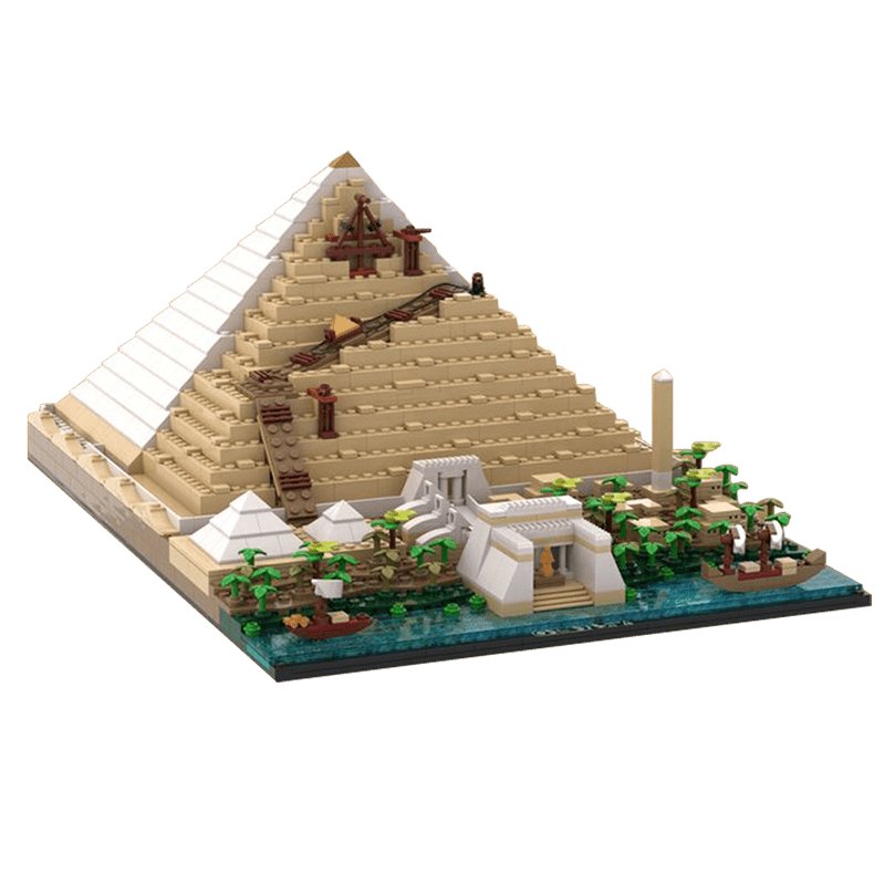 Brick MOC Building Of The Great Pyramid | 1467pcs - Brick Car Merchant