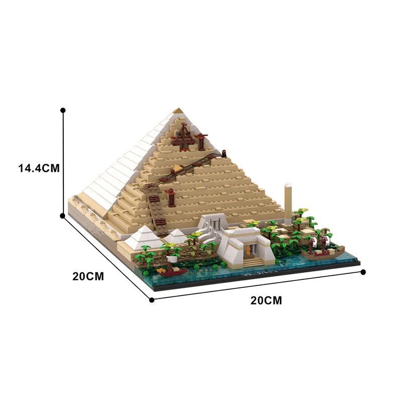 Brick MOC Building Of The Great Pyramid | 1467pcs - Brick Car Merchant