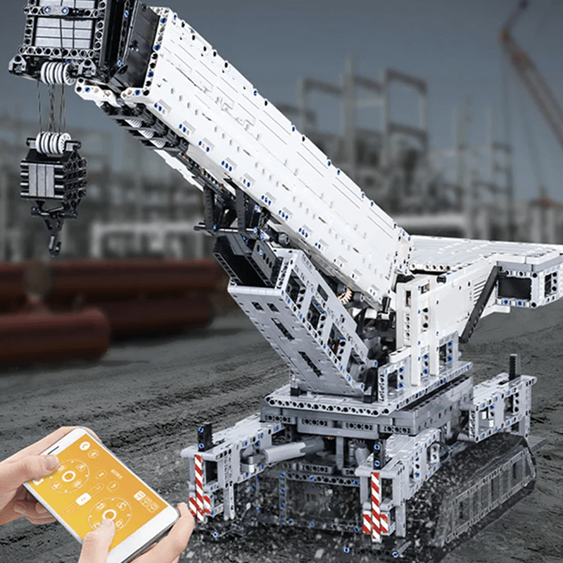 LEGO MOC Motorized Heavy-Duty Crane | 4000pcs - Brick Car Merchant