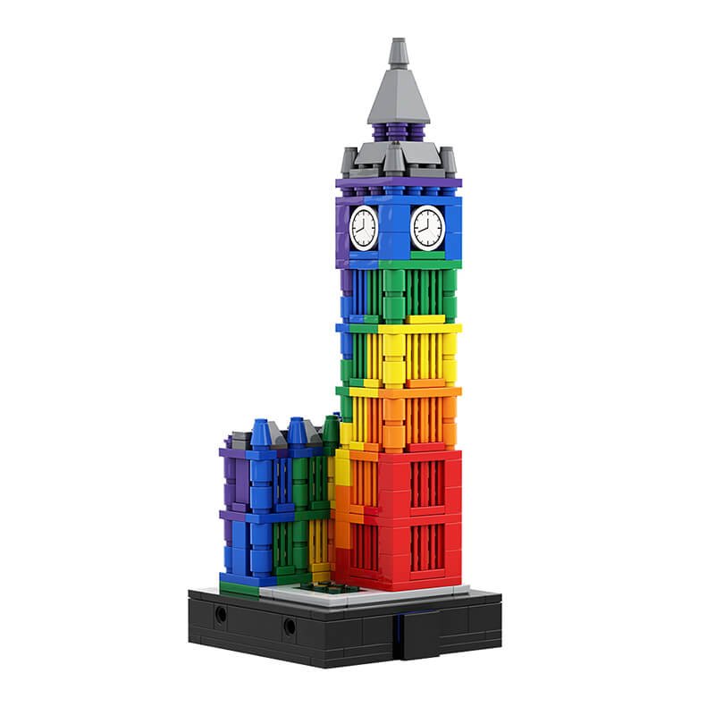 Brick MOC Colorful Big Ben II | 414pcs - Brick Car Merchant
