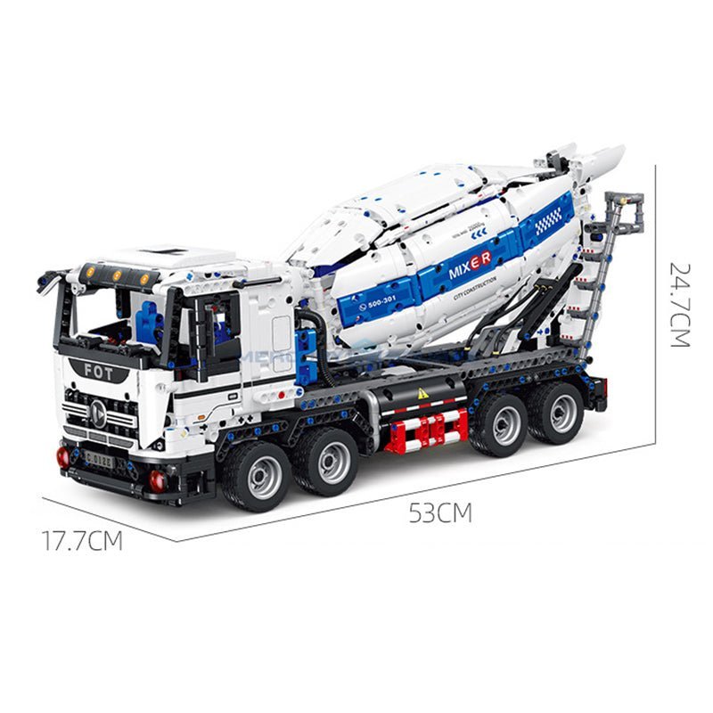 LEGO MOC Concrete Mixer Truck | 2432pcs - Brick Car Merchant