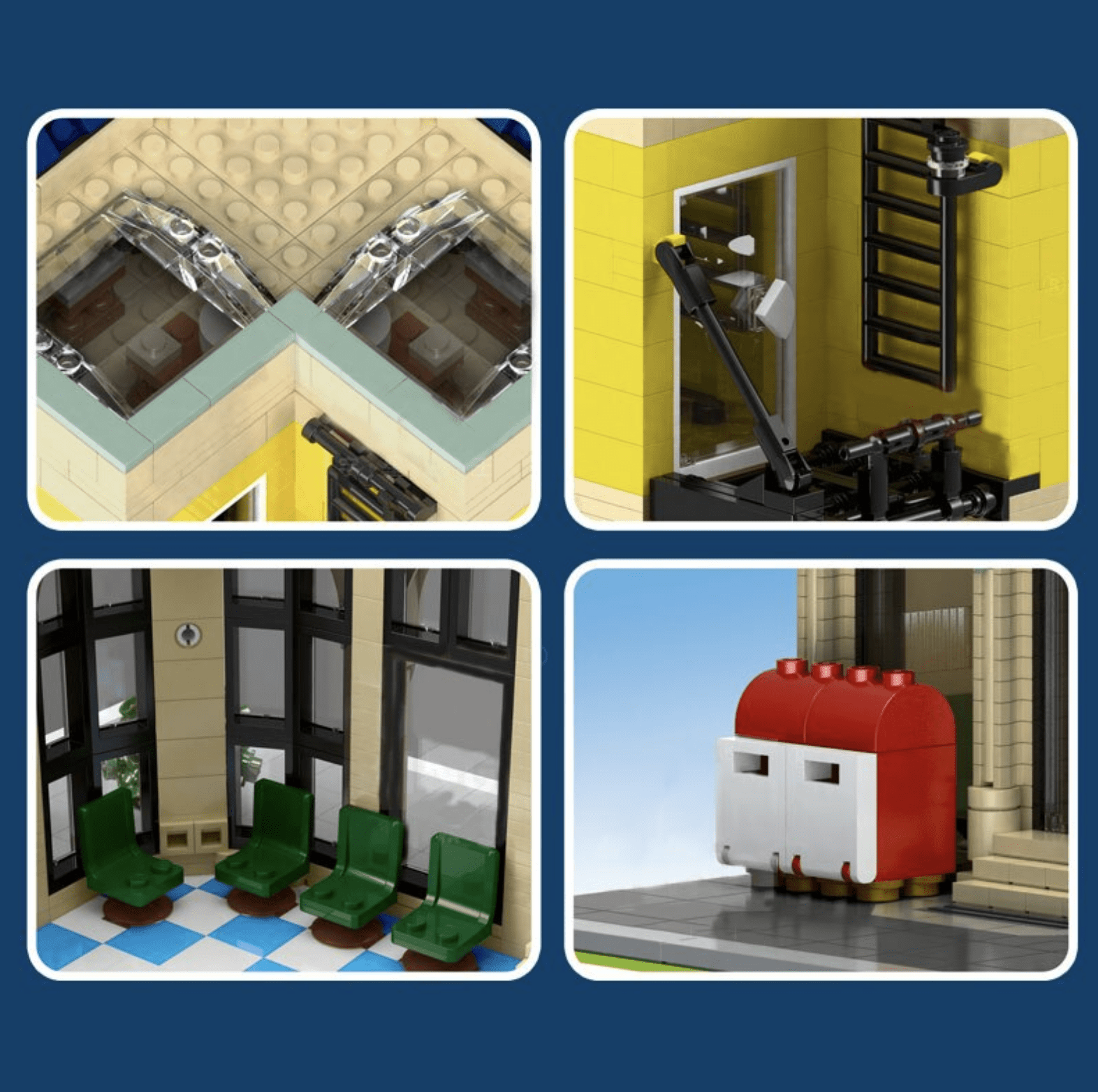 Brick MOC Corner Post Office | 4031pcs - Brick Car Merchant