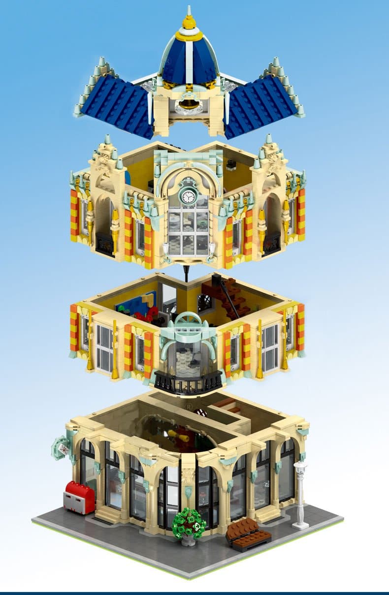 Brick MOC Corner Post Office | 4031pcs - Brick Car Merchant