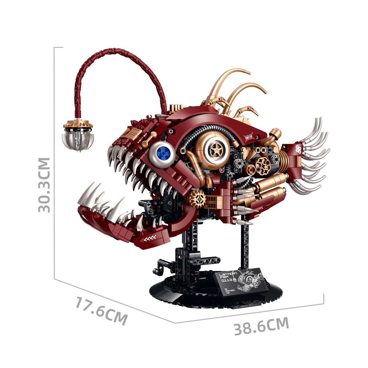 Brick MOC Abyss Lantern Mechanical Anglerfish | 1306pcs - Brick Car Merchant