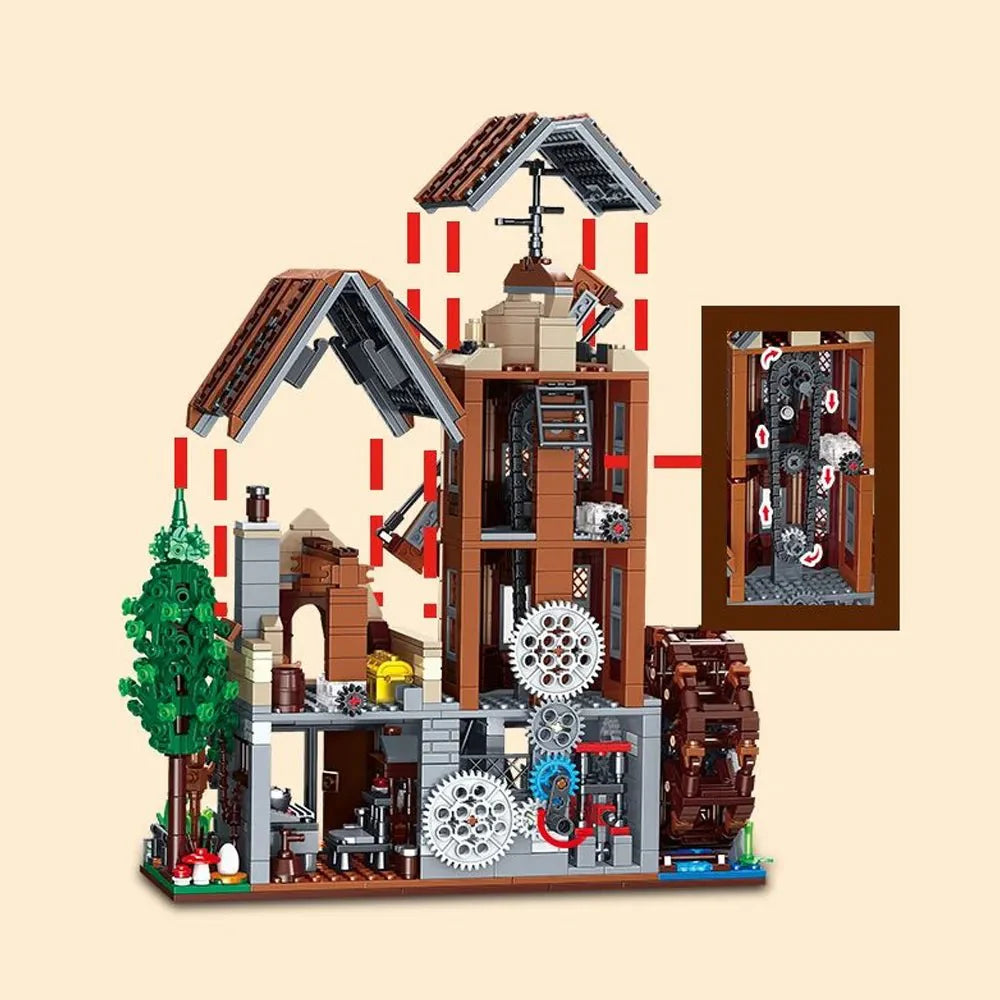 Brick MOC Farm House Modular Buildings | 1580pcs - Brick Car Merchant