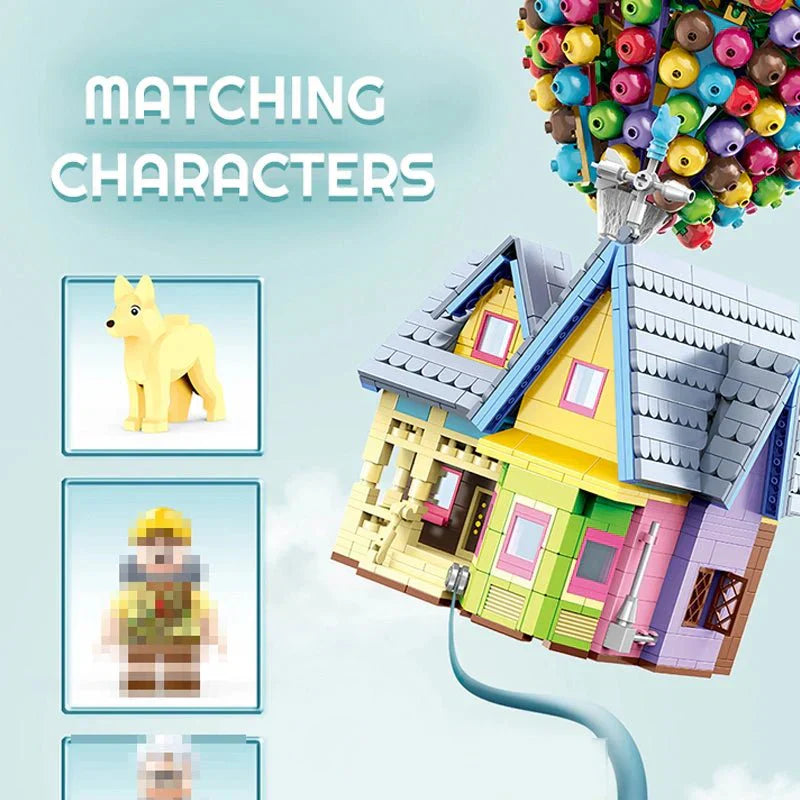 Brick MOC Flying Balloons House | 2008pcs - Brick Car Merchant