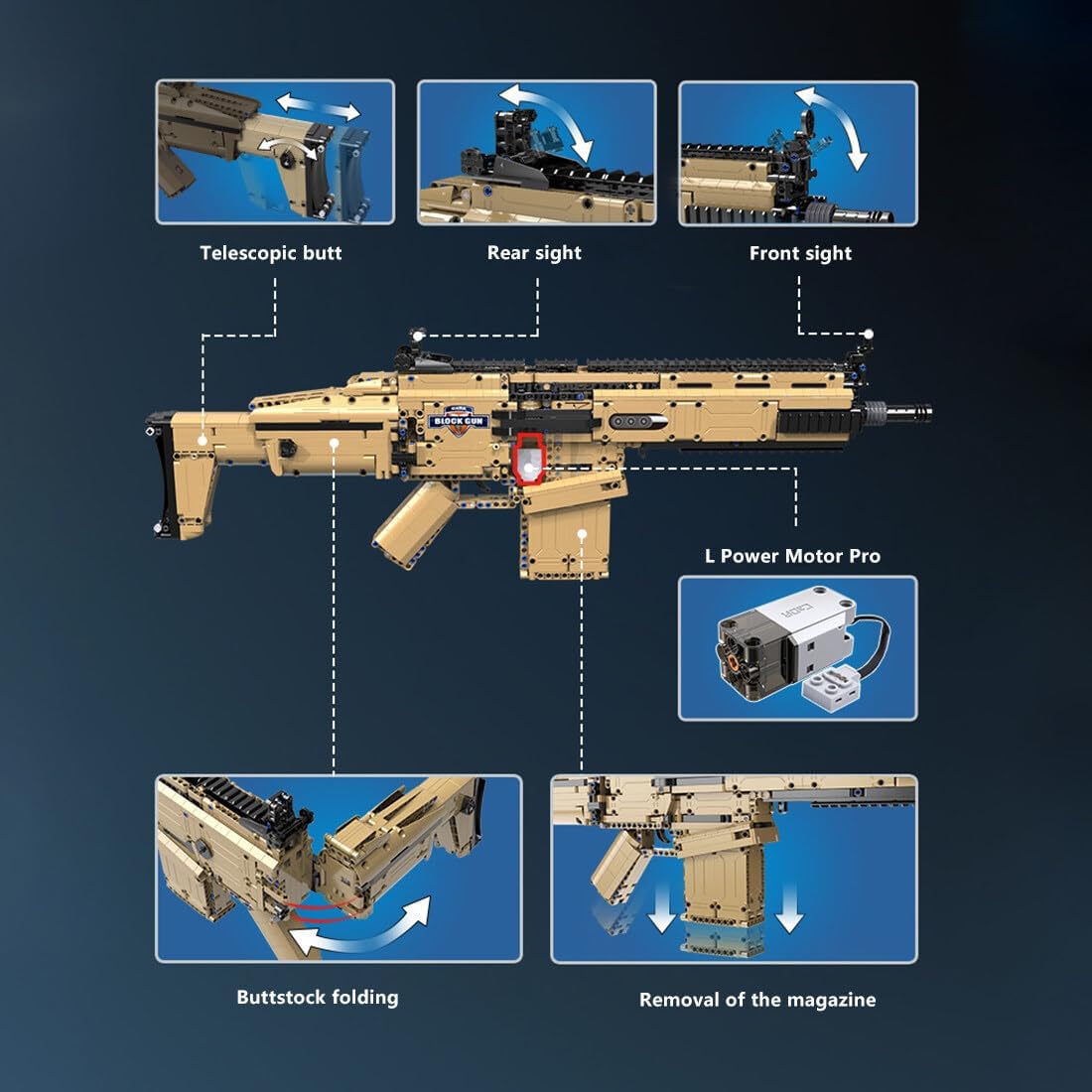 Brick MOC FN SCAR 17S | 1406pcs - Brick Car Merchant