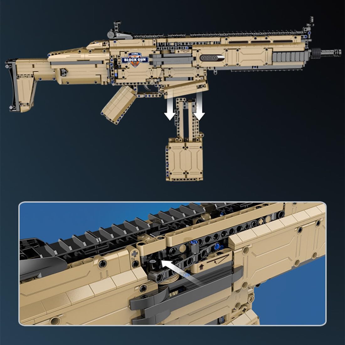 Brick MOC FN SCAR 17S | 1406pcs - Brick Car Merchant