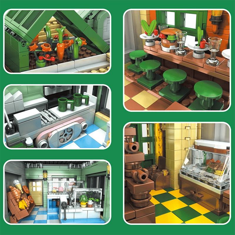 Brick MOC French Restaurant | 3095pcs - Brick Car Merchant