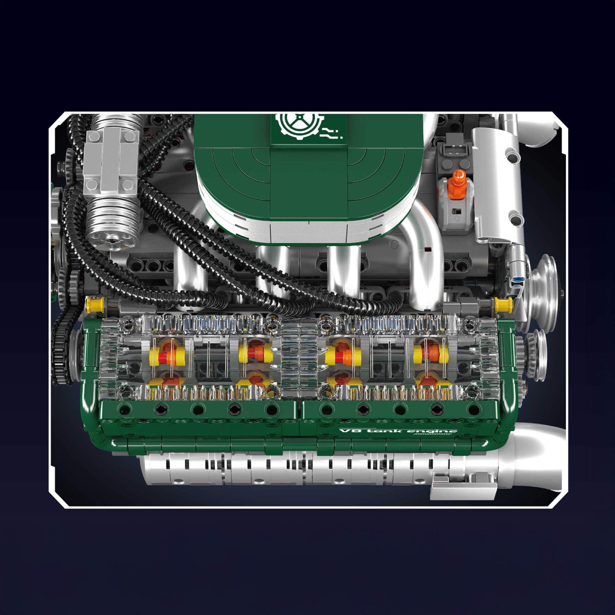 LEGO MOC Functional V8 Tank Engine | 2250pcs - Brick Car Merchant