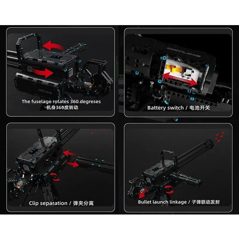 Brick MOC Gatling Cannon | 1808pcs - Brick Car Merchant