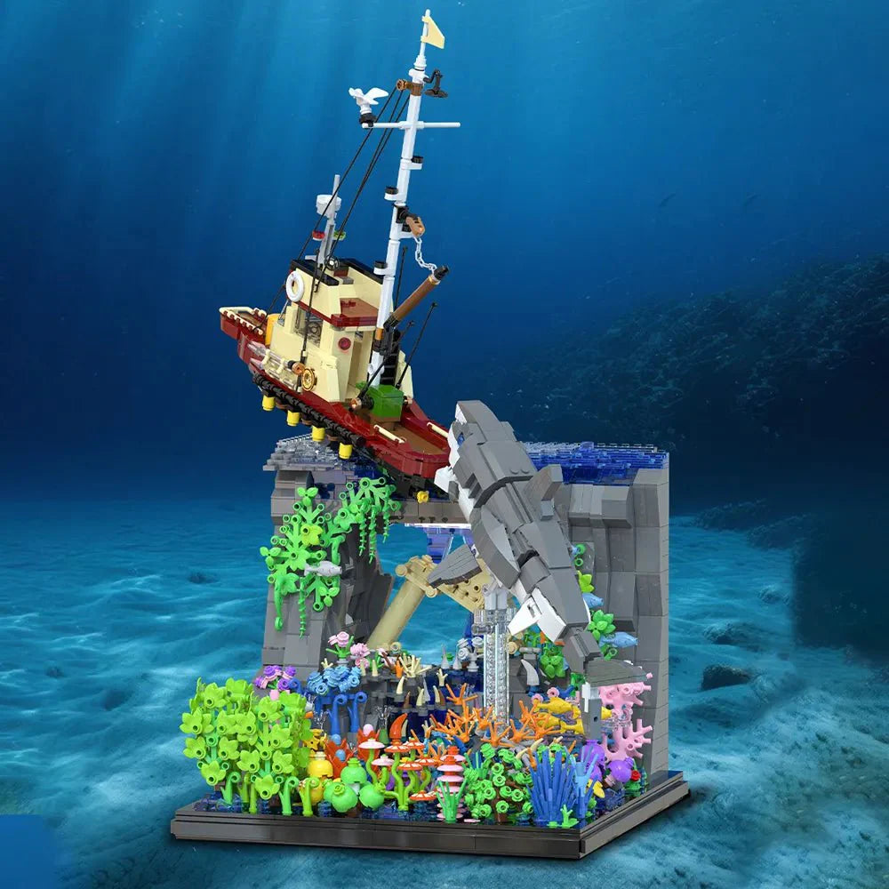 Brick MOC Great White Sharks Attack | 2932pcs - Brick Car Merchant