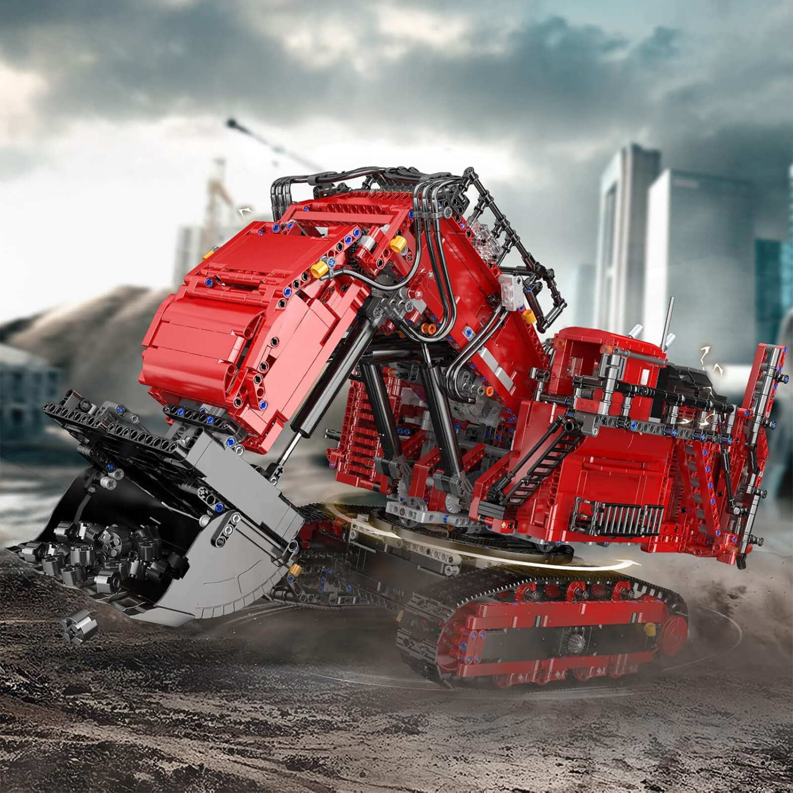 LEGO MOC Heavy-Duty RC Excavator | 4766pcs - Brick Car Merchant