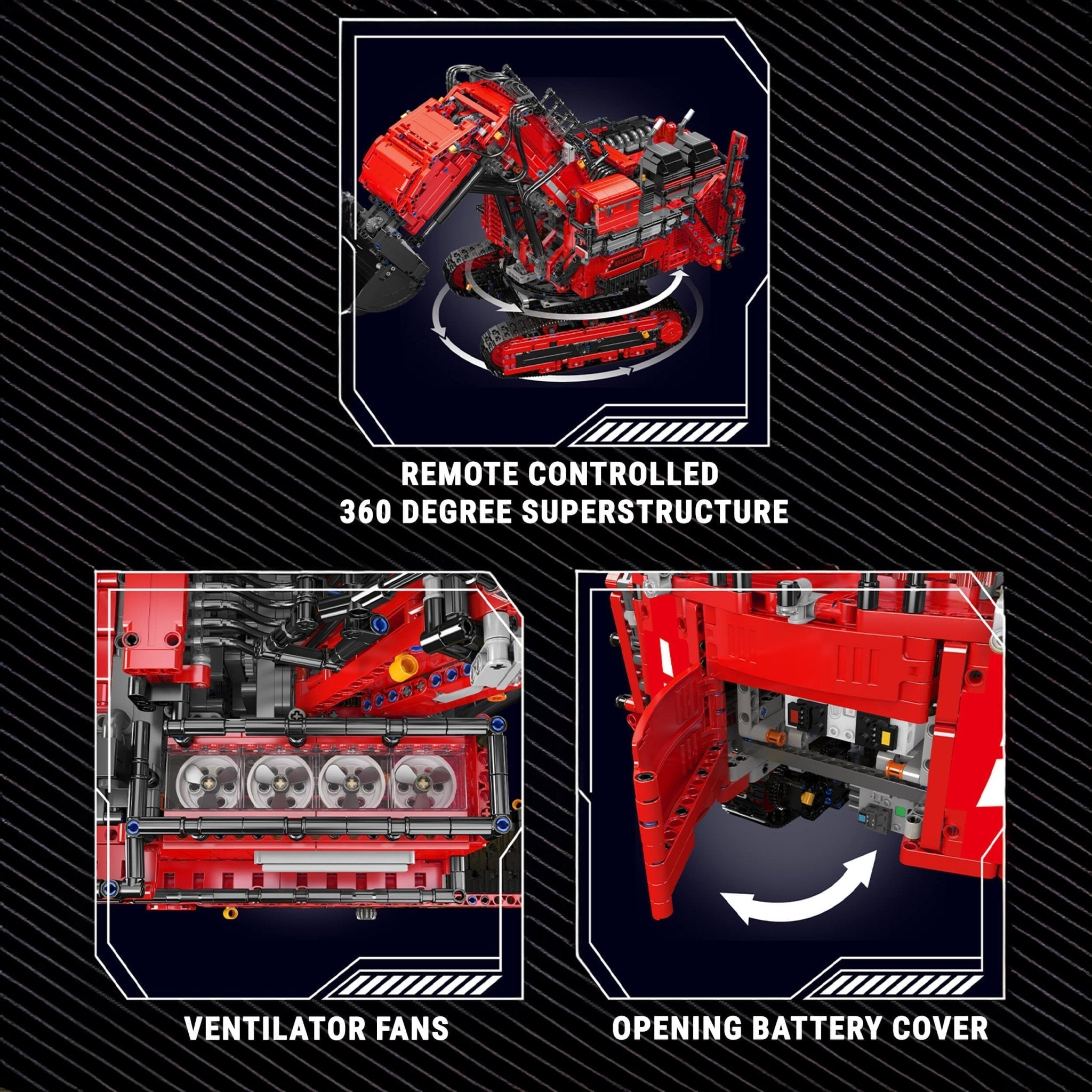 LEGO MOC Heavy-Duty RC Excavator | 4766pcs - Brick Car Merchant