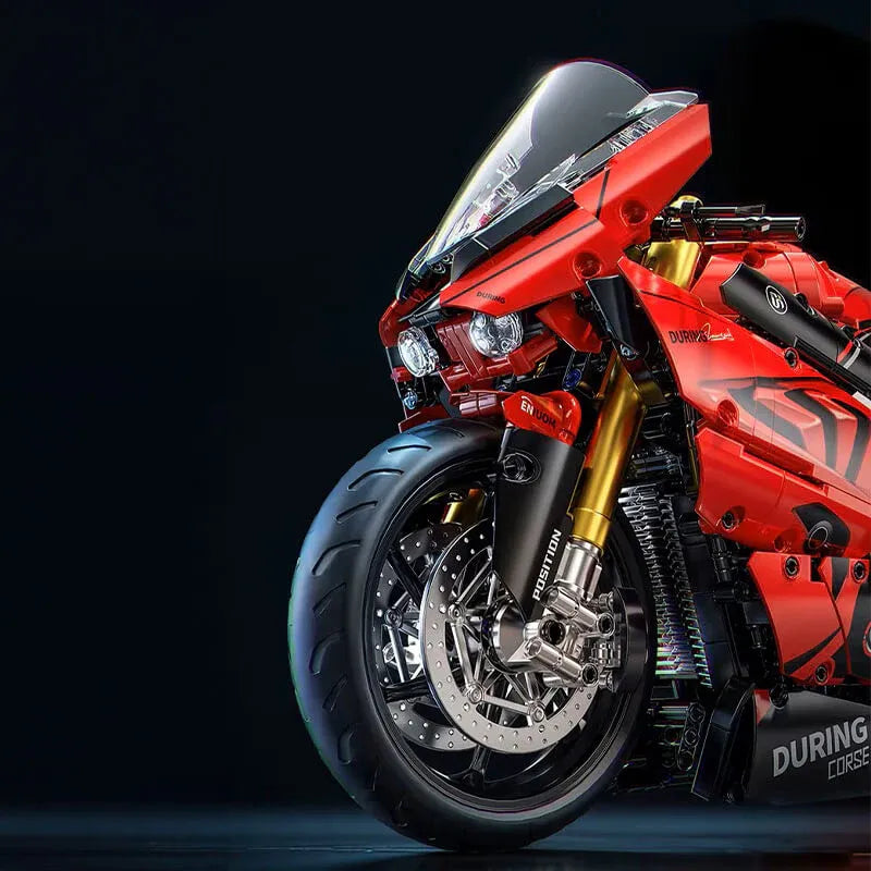 LEGO MOC Italian V4 Racing Bike | 2024pcs - Brick Car Merchant