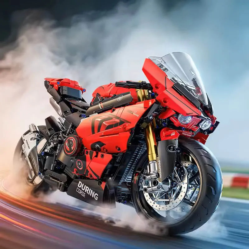 LEGO MOC Italian V4 Racing Bike | 2024pcs - Brick Car Merchant