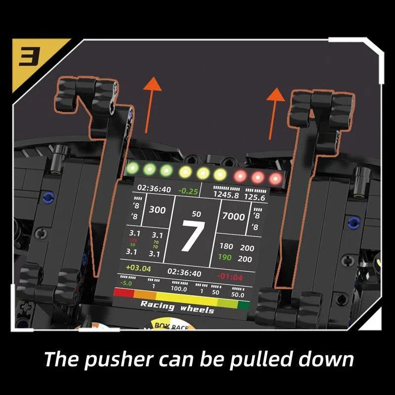 LEGO MOC 1:1 Formula Racing Steering Wheel | 849pcs - Brick Car Merchant