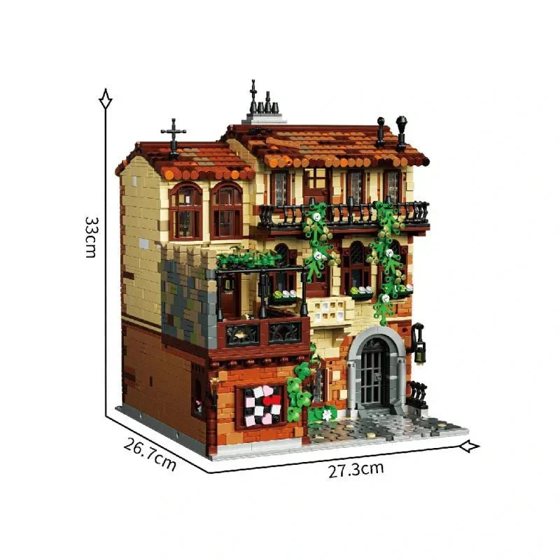 Brick MOC Juliet Balcony Modular Building | 3800pcs - Brick Car Merchant