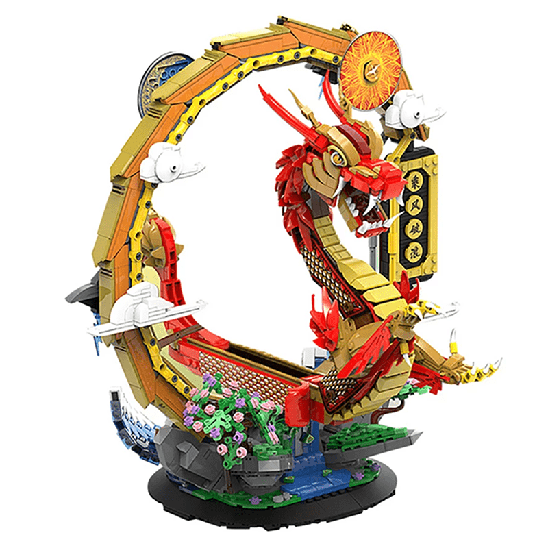 Brick MOC Long Teng Dragon Boat | 2037pcs - Brick Car Merchant