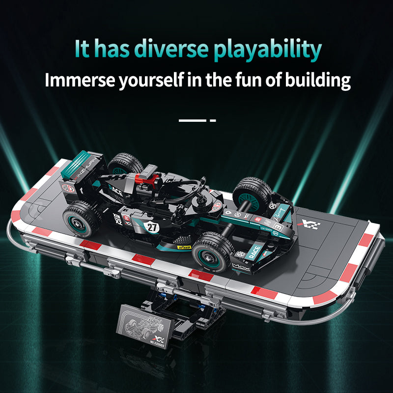 Brick MOC Mercedes F1 Podium 3 Edition | 406 pieces - Brick Car Merchant