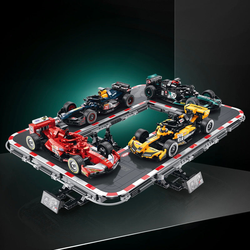 Brick MOC Mercedes F1 Podium 3 Edition | 406 pieces - Brick Car Merchant