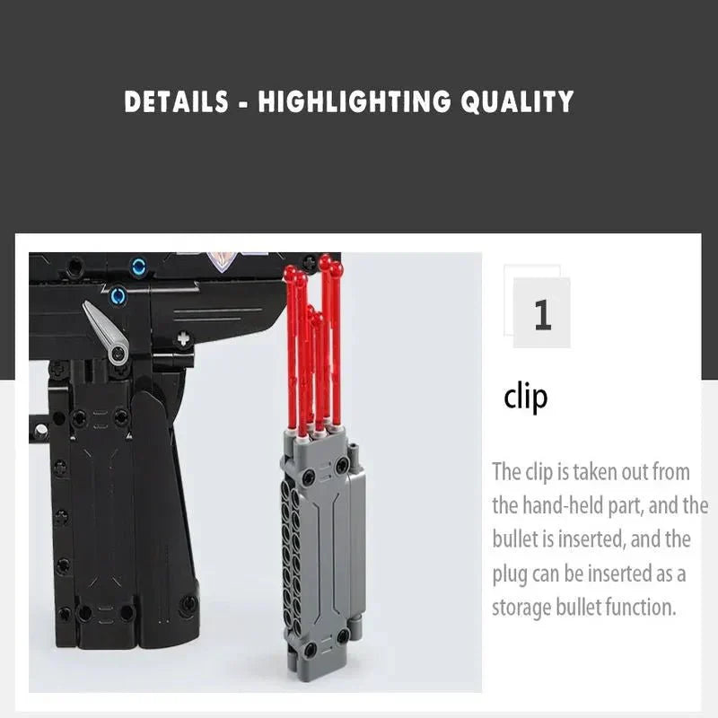 Brick MOC Military UZI SMG | 359pcs - Brick Car Merchant