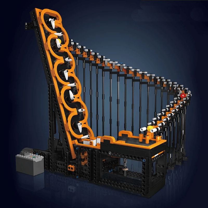 Brick MOC Motorised GBC Harp Track Marble Run | 1508pcs - Brick Car Merchant