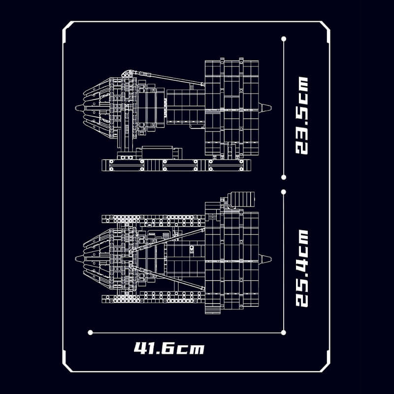 LEGO MOC Motorised Turbine Engine | 2255pcs - Brick Car Merchant