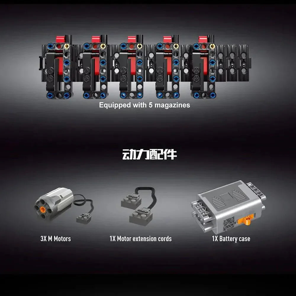 Brick MOC Motorized Burst Light Machine | 1408pcs - Brick Car Merchant