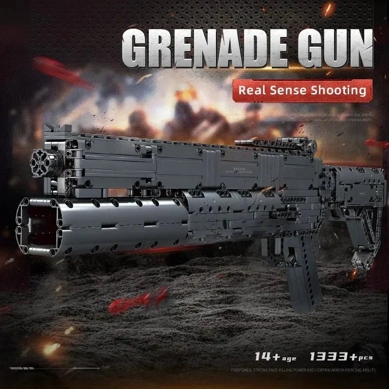 Brick MOC Motorized Grenade Launcher | 1333pcs - Brick Car Merchant
