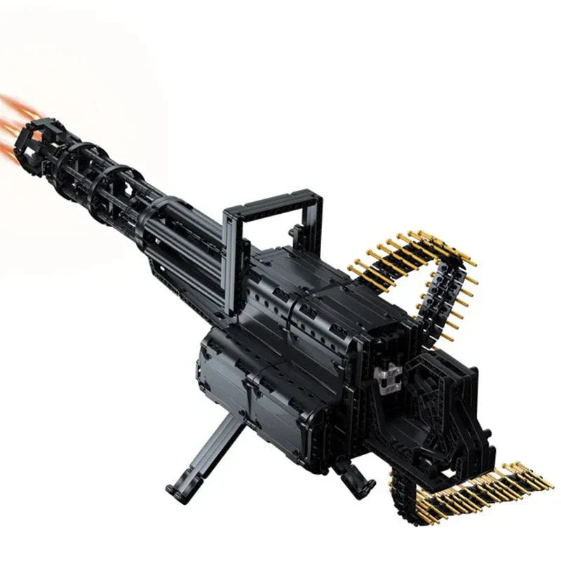 Brick MOC Motorized Military Gatling Cannon | 1524pcs - Brick Car Merchant