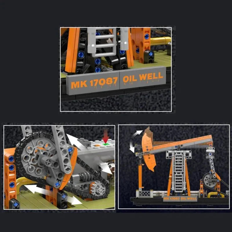 Brick MOC Motorized Oil Well Rig | 840pcs - Brick Car Merchant