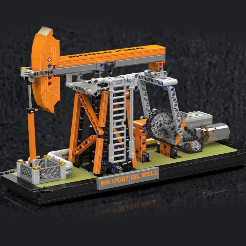 Brick MOC Motorized Oil Well Rig | 840pcs - Brick Car Merchant