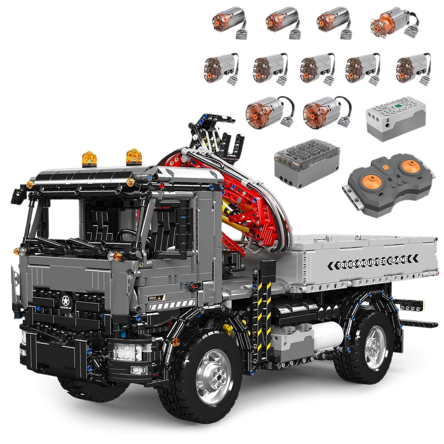 LEGO MOC Motorized Truck-Mounted Crane | 3766pcs - Brick Car Merchant