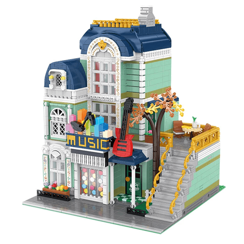 Brick MOC Music Store | 3004pcs - Brick Car Merchant
