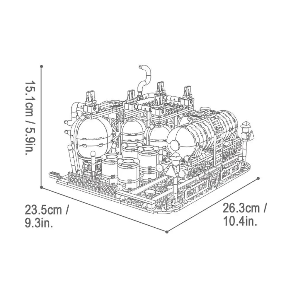 Brick MOC Offshore Oil Platform | 666pcs - Brick Car Merchant