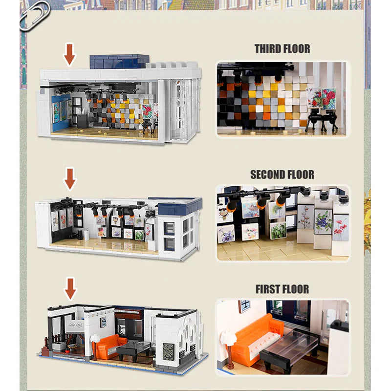 Brick MOC Panoramic Art Gallery | 3535pcs - Brick Car Merchant