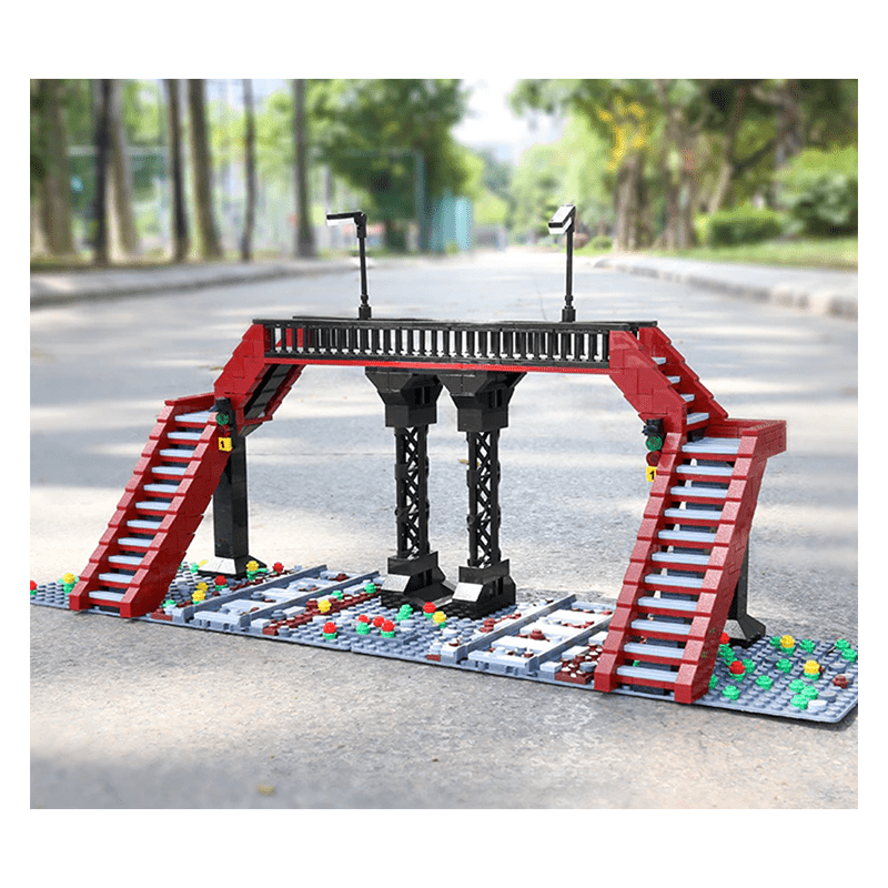 Brick MOC Railway Crossing | 654pcs - Brick Car Merchant