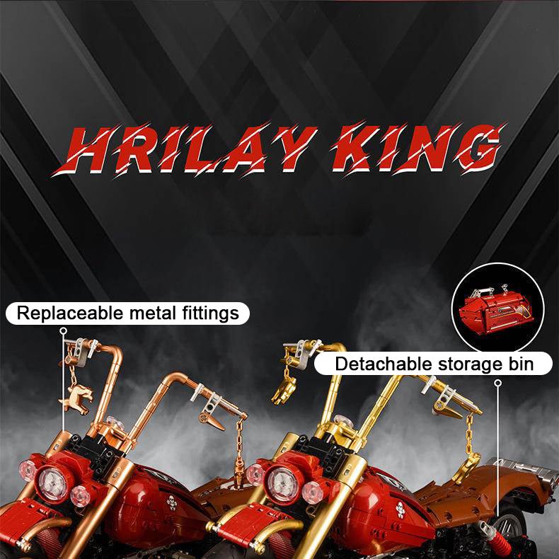 LEGO MOC Red Custom Chopper | 2111pcs - Brick Car Merchant